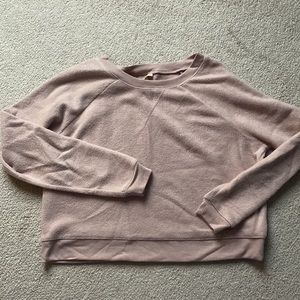 Fuzzy Cropped Pajama Sweater